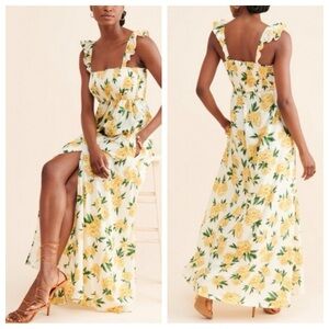 New! Agua Bendita Leandra Voila smocked Maxi Dress 31843